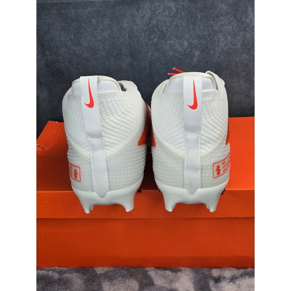 NWB Nike Alpha Menace 4 Elite TB P White Orange Football Cleats SZ 12.5 - Picture 3 of 8